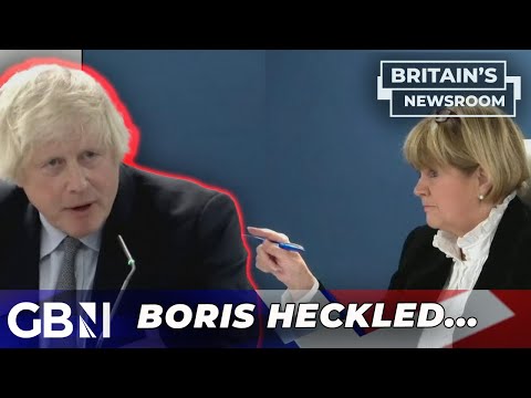 Boris Johnson HECKLED by protests at Covid-19 inquiry - 'Please sit down!'