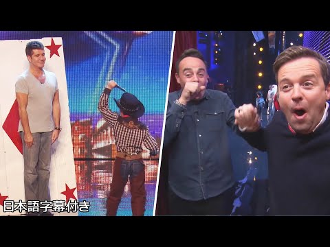 【和訳】皆が望んだとおりの結果に😇サイモンが的の、エドワードのナイフ投げ | BGT 2014