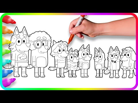 Do you know How to color Bluey, Bingo, Radley and other characters? I Show You. BLUEY Coloring Pages