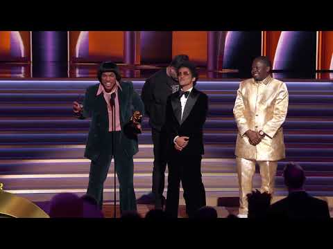 SILK SONIC Wins Record Of The Year For “LEAVE THE DOOR OPEN” | 2022 GRAMMYs Acceptance Speech