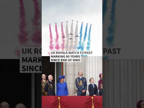 Royals watch flypast as UK celebrates 80 years since end of WWII | AFP #shorts