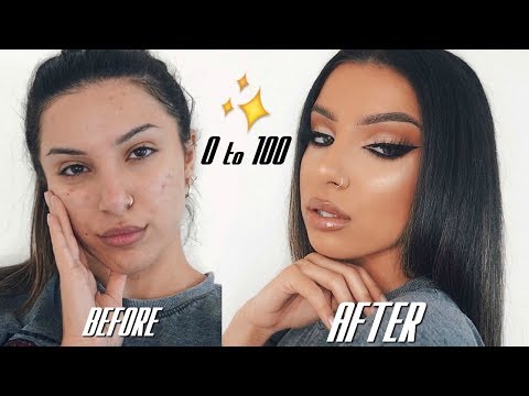 0 TO 100 MAKEUP TRANSFORMATION! (go to full coverage glam tutorial)