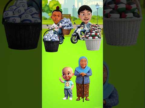 Pilih bola PALESTINA atau isriwil⁉️#cartoon #shorts #ilovepalestina #kartun #palestine #animasi