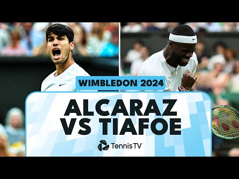 Carlos Alcaraz vs Frances Tiafoe EPIC Third Round Clash | Wimbledon 2024 Match Highlights