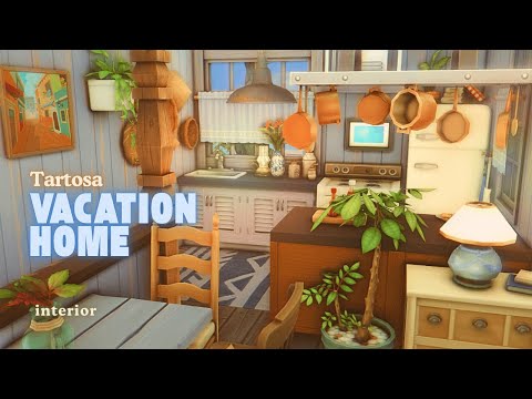 Tartosa Vacation House - Interior | The Sims 4  - Speed Build with Ambience Sounds
