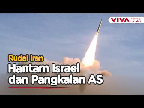Serangan Besar Iran! Rudal & Drone Hantam Israel hingga Pangkalan AS