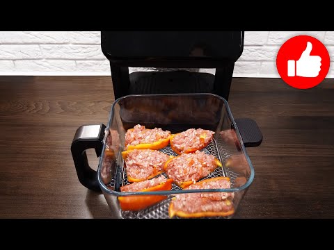 Мой дежурный Ужин! ПРОСТО идеальный, очень вкусный и простой рецепт. Фаршированный перец в аэрогриле