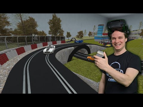 That brings back childhood memories! Build a slot car track ...