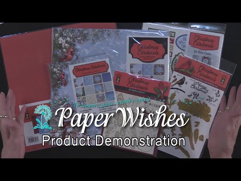 Christmas Cardinals 12x12 Solid Cardstock