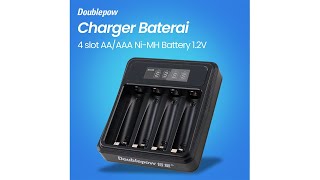 Pratinjau video produk Doublepow Charger Baterai 4 slot AA/AAA Ni-MH Battery 1.2V - UK-L575