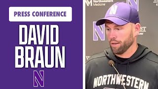Northwestern head coach David Braun speaks to the media following loss to Nebraska I GBR