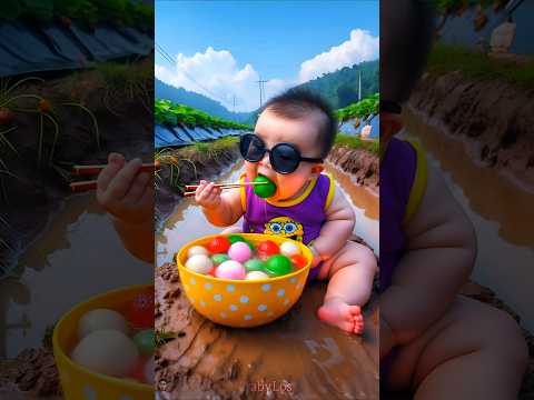 ❤️ Evolution of Baby: Train Meets on Baby for Food Eating #cat #cute #love #shorts BabyLos 123
