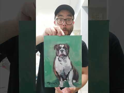 Original Dog Oil Painting by Artist Jose Trujillo