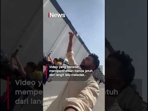 Mencekam! Detik Detik Pecahan Rudal Iran Jatuh di Qatar, Warga  Berhamburan