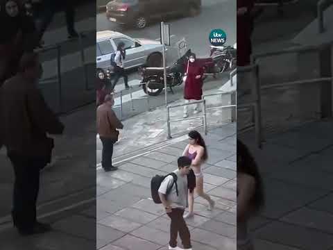 Student 'violently arrested' for 'protesting' in her underwear #itvnews