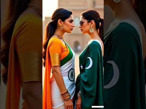 🇮🇳🎨 Indian 🇮🇳 vs 🇵🇰🎨 Pakistan Girls Painting Challenge | 15th August #shorts #pakistan #indianarmy