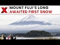 Japan’s Iconic Mount Fuji Gets Its First Snowfall, Tourists Capture Dreamy Views | Tokyo | NewsX