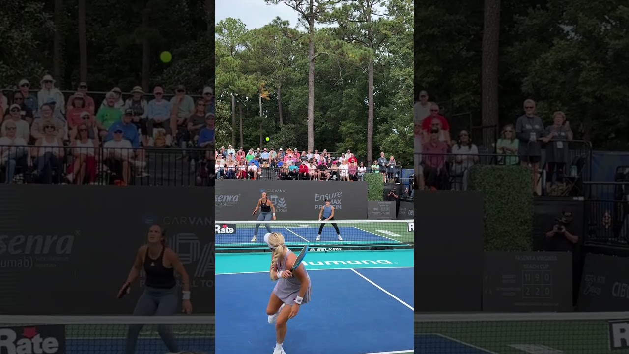 One of the best pickleball points you will ever see 🥵