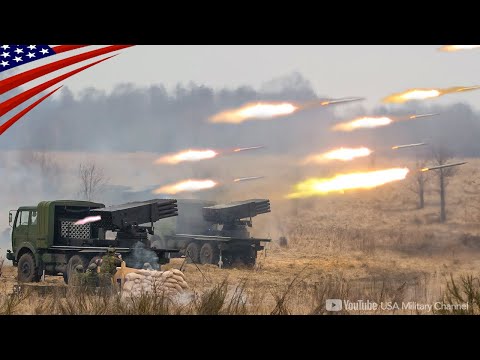 Massive Firing the Eastern NATO Members' 122 mm Multiple Rocket Launchers - Live-Fire Exercises