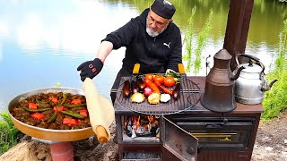 This meal will satisfy your eyes before your stomach! Turkish ❤️ Azerbaijan Village Cooking
