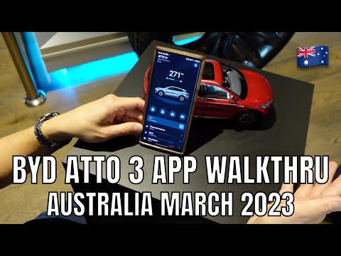BYD ATTO 3 MOBILE PHONE APP AUSTRALIA WALKTHROUGH | March 2023 Review