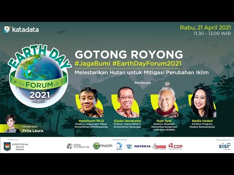Earth Day Forum 2021 : Melestarikan Hutan Untuk Mitigasi Perubahan Iklim