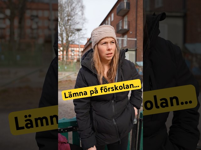 Lämna på förskolan hehe😅 @malinedengard #förskola #pinsamt