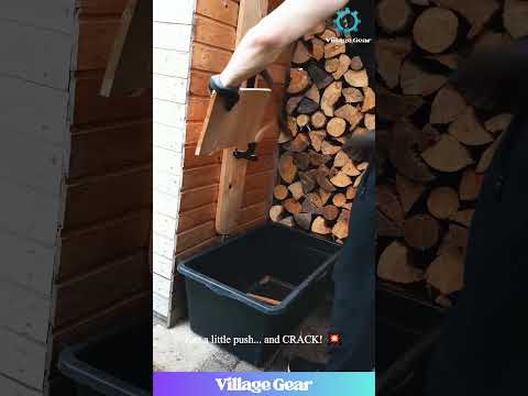 My Back is Thanking This GENIUS Wall-Mounted Log Splitter! 😂 My Axe is Officially Fired! #diy #hack