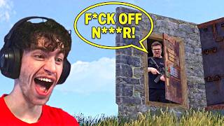 YouTube thumbnail for IssaMeZany's video titled 'DOOR CAMPING A TOXIC RACIST RUST PLAYER!'