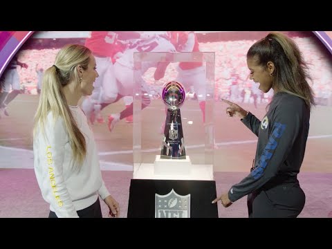 Rams Hosts Camryn Irwin & Kirsten Watson Put Their Skills To The Test At NFL Super Bowl Experience video clip