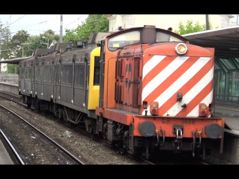 CP Orange Diesel Locomotive Arrives, Tows Electric Unit for Repairs