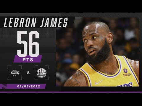 LeBron James scores 56 PTS as Lakers top Warriors video clip