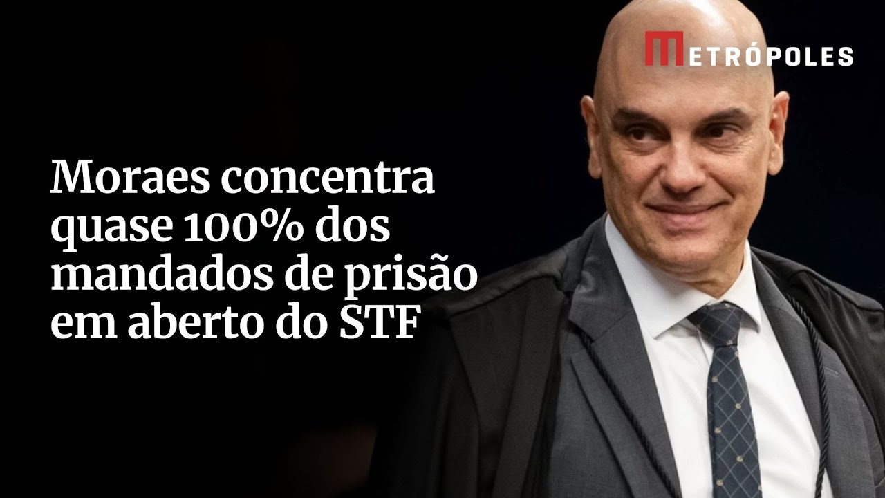 Moraes concentra quase 100% dos mandados de prisão em aberto do STF