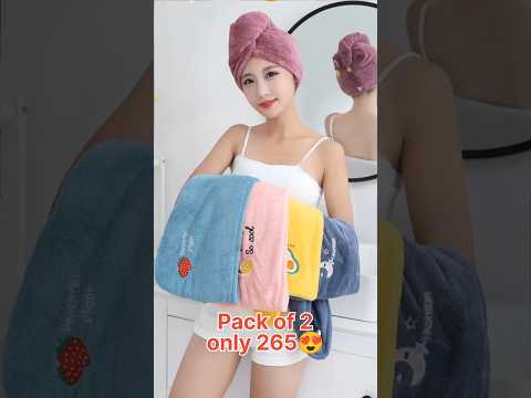Shower Cap Pack of 2 Free Home Delivery 😍🚚🤩 #shorts #showercap