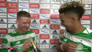 Hat-trick hero | Scott Sinclair reacts to Celtic extending their lead at the top of the SPFL