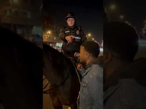 Mounted Officer’s Patience RUNS OUT!Watch What Happens Next😱#guard #military #karma #police #protest