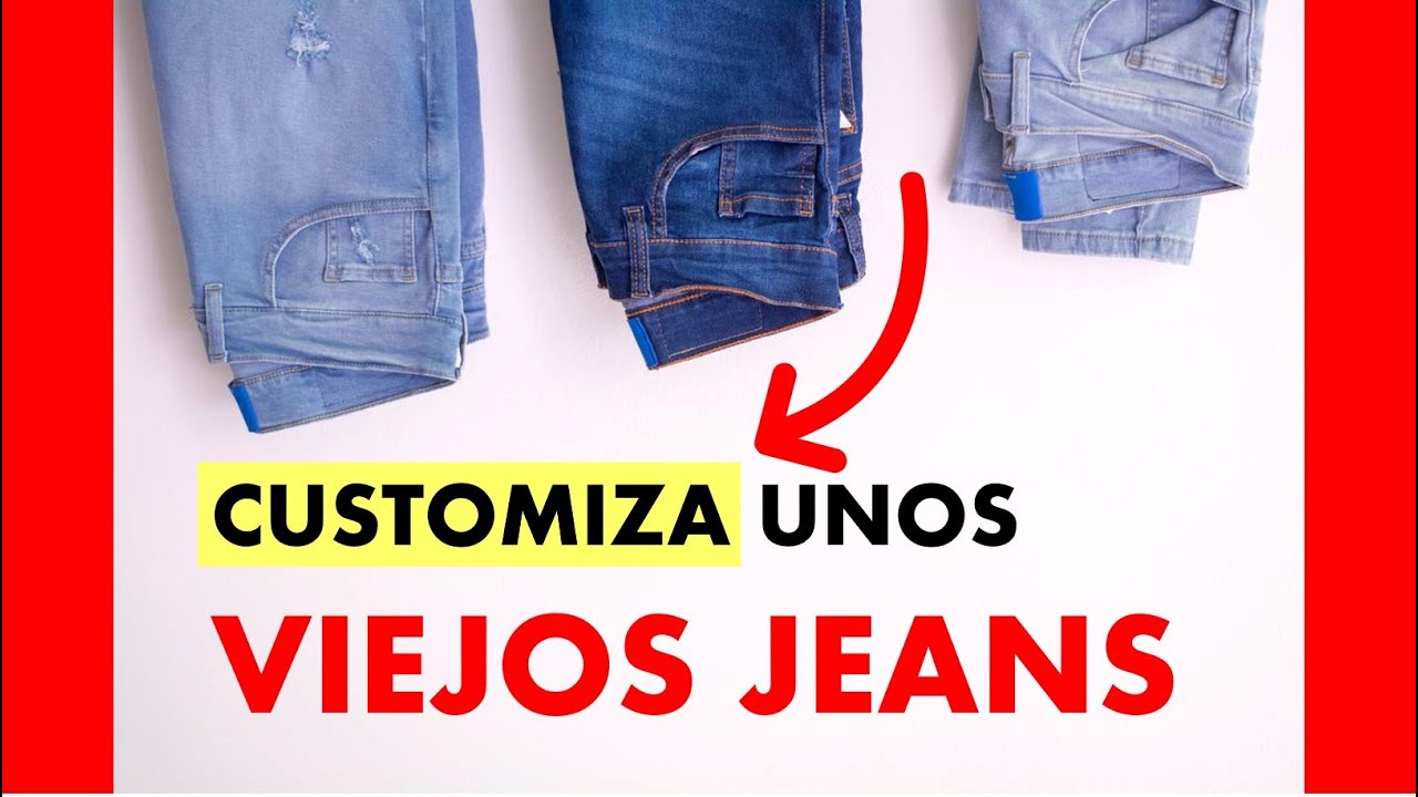 Idea para personalizar unos jeans con pintura textil - YouTube