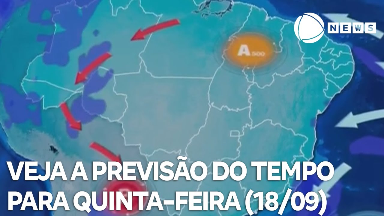 Confira a previsão do tempo para quinta feira 1809
