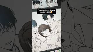 Love triangle😍#art #draw #illustration