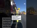 Arizona firefighters uninjured after building roof collapses while battling fire  - 00:14 min - News - Video