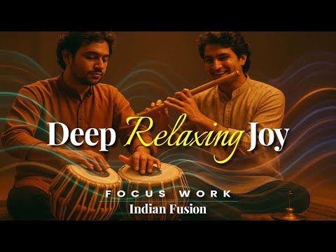 Modern Grace Flow – Tabla, Bansuri & Santoor – Joyful Calm – Study Deep Focus Music