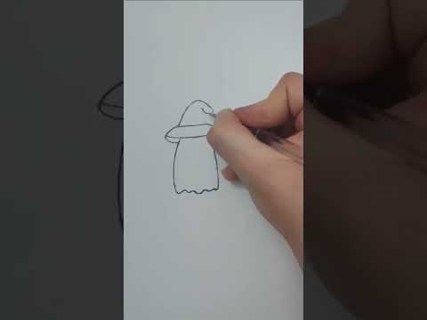 رسم سهل للهلوين شبحdessin de fantôme d'Halloween facile