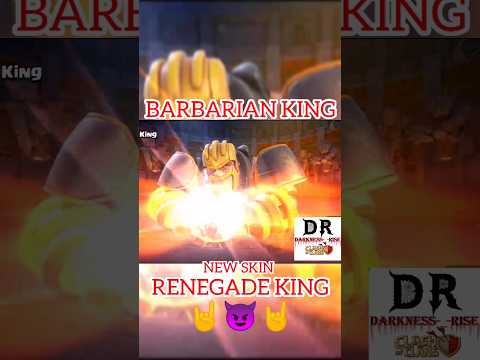 BARBARIAN KING NEW SKIN × RENEGADE KING #clashofclans  #supercell #coc  #gameplay #shorts #short