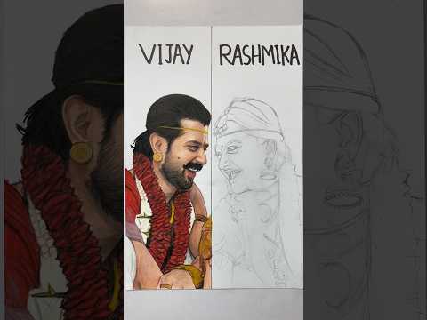 Vijay Rashmika Wedding Drawing 😍✨ | Virosh Marriage #Shorts #RashmikaMandanna #VijayDeverakonda