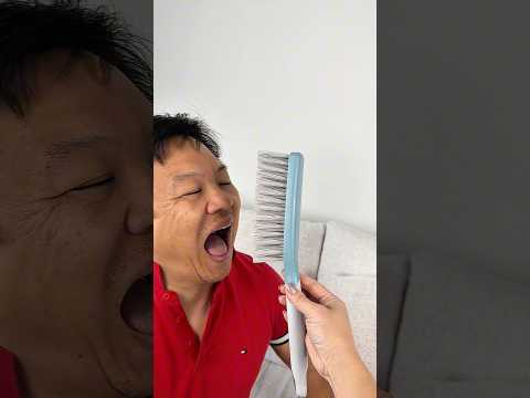 Dad, eat your brush 🤣😂 LeoNata family #shorts