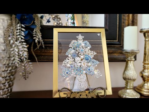 Framed Bling Christmas Tree DIY | feat. Totally Dazzled
