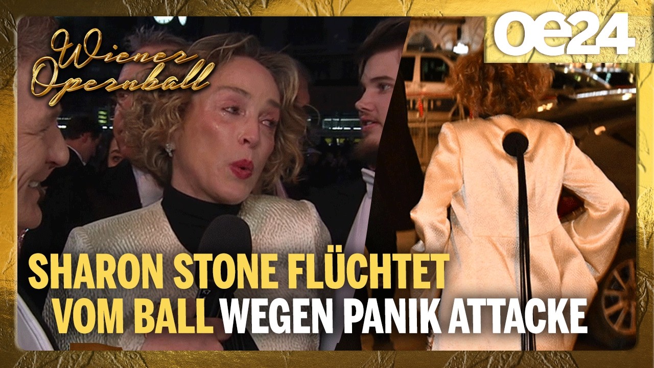 Sharon Stone flüchtet vom Ball wegen Panikattacke | 68. Wiener Opernball