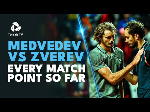 Daniil Medvedev vs Alexander Zverev | Every Match Point So Far!