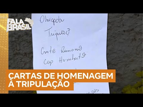 Moradores de Vinhedo (SP) prestam homenagens às vítimas do avião que caiu