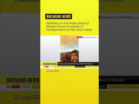 Wildfires have forced tourists to evacuate the island of Rhodes